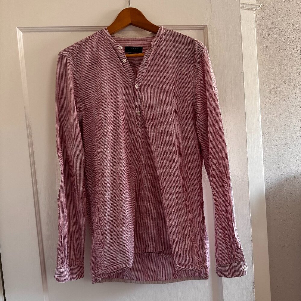 Zara Linen Striped Tunic – Women’s Small